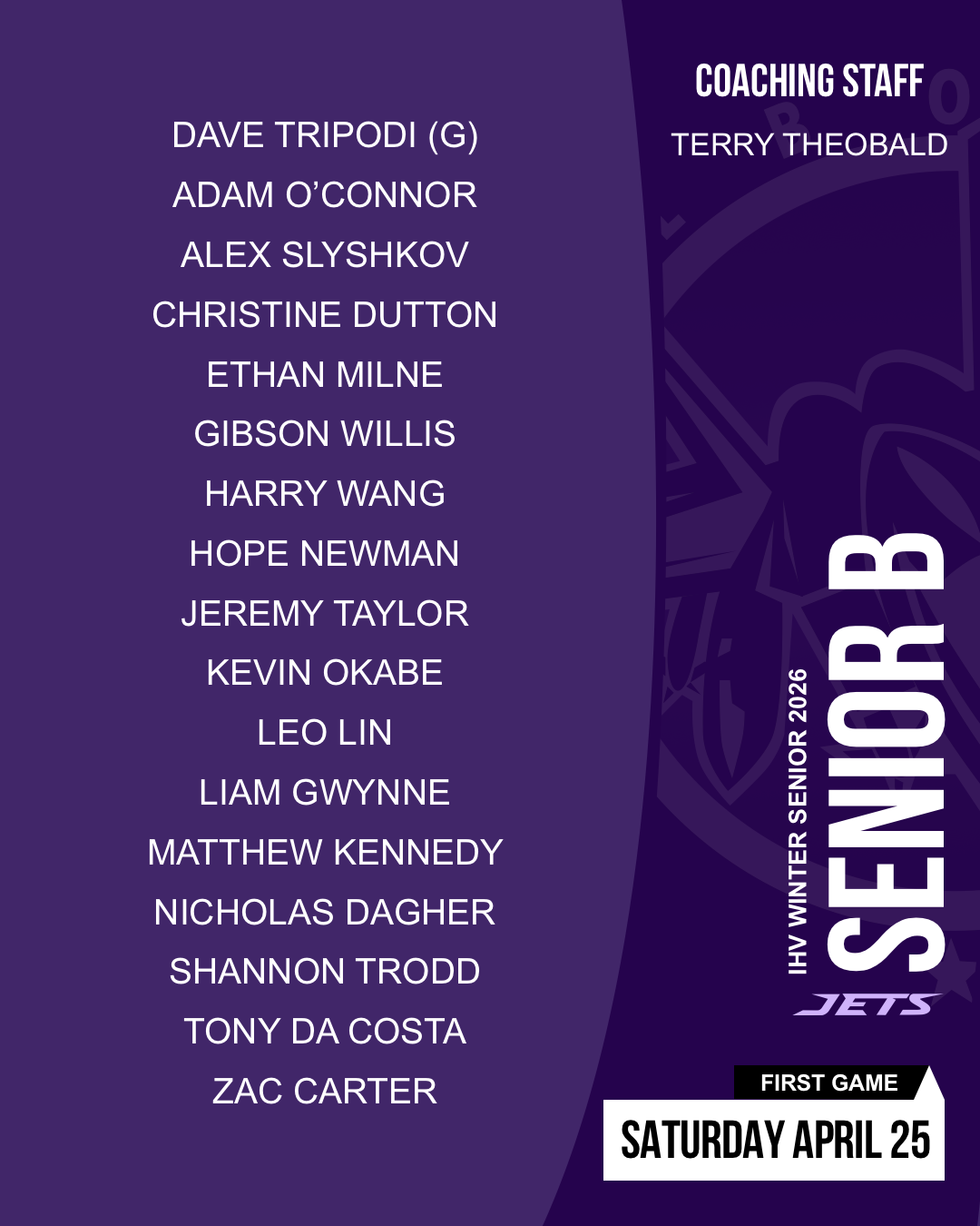 IHV Winter Senior 2026 Jets B Roster